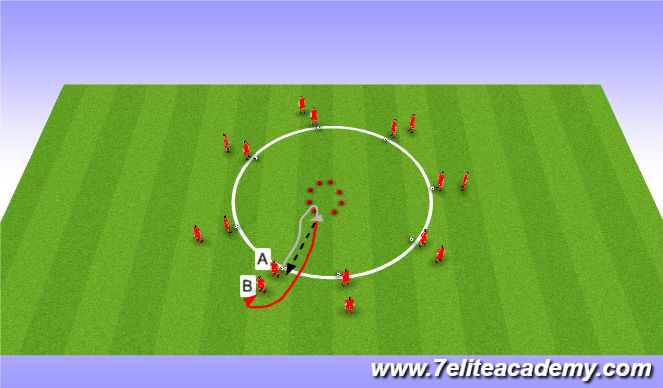 Football/Soccer Session Plan Drill (Colour): Warm up