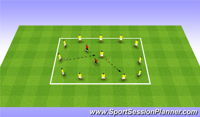 Football/Soccer Session Plan Drill (Colour): Warmup