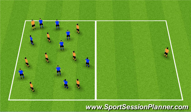 Football/Soccer Session Plan Drill (Colour): Transiiton game
