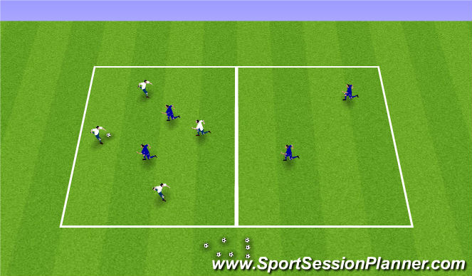 Football/Soccer Session Plan Drill (Colour): SSG