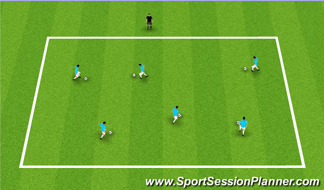 Football/Soccer Session Plan Drill (Colour): Ball Mastery