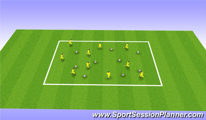 Football/Soccer Session Plan Drill (Colour): Warm Up