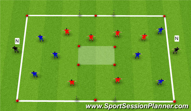 Football/Soccer Session Plan Drill (Colour): Hot Box
