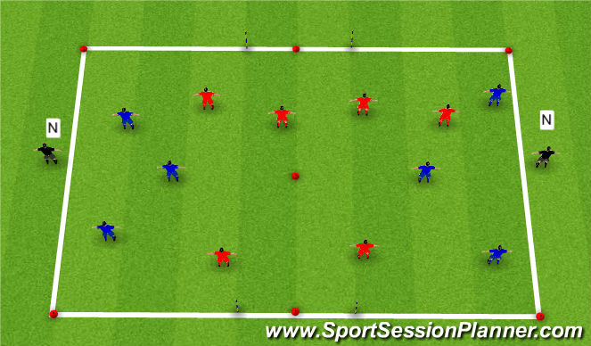 Football/Soccer Session Plan Drill (Colour): Scrimmage