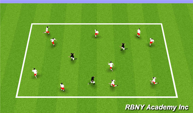 Football/Soccer Session Plan Drill (Colour): Mud Monster Tag