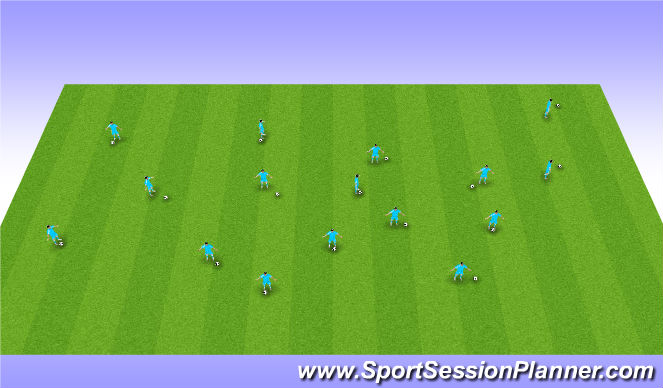 Football/Soccer Session Plan Drill (Colour): ball mastery