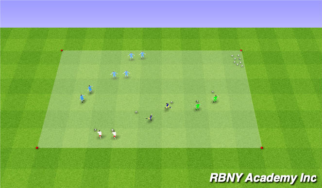 Football/Soccer Session Plan Drill (Colour): Space Blasters
