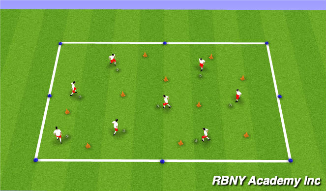 Football/Soccer Session Plan Drill (Colour): Partner Tag