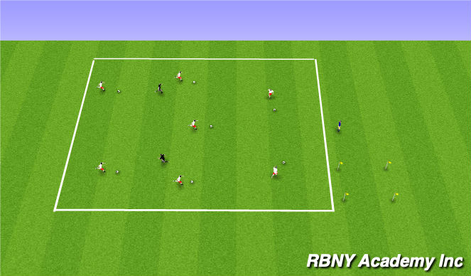 Football/Soccer Session Plan Drill (Colour): Marble Kings