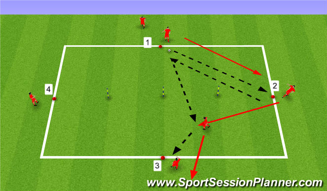 Football/Soccer Session Plan Drill (Colour): Exercise 1: Drill