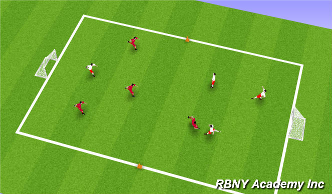 Football/Soccer Session Plan Drill (Colour): Conditioned game