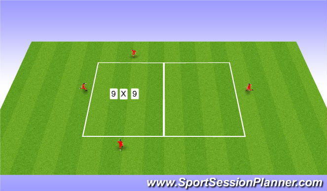 Football/Soccer Session Plan Drill (Colour): Cambios de orientación