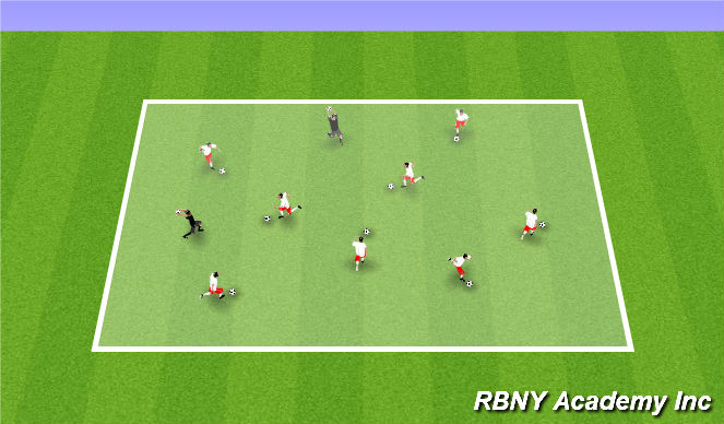 Football/Soccer Session Plan Drill (Colour): Warm-Up