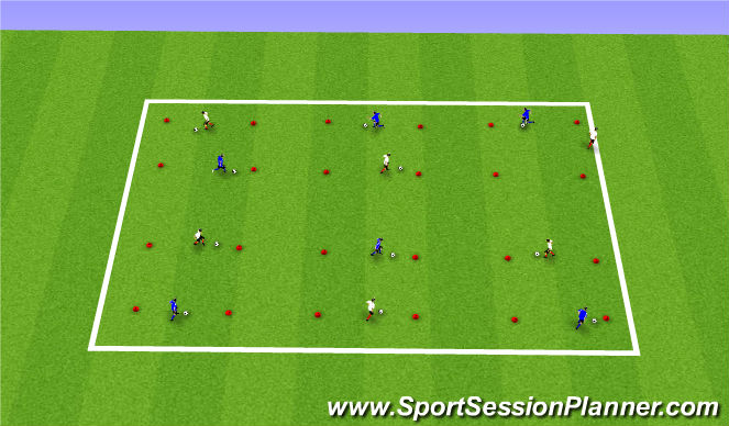 Football/Soccer Session Plan Drill (Colour): Escape II