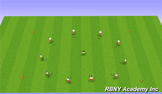 Football/Soccer Session Plan Drill (Colour): Simon Says