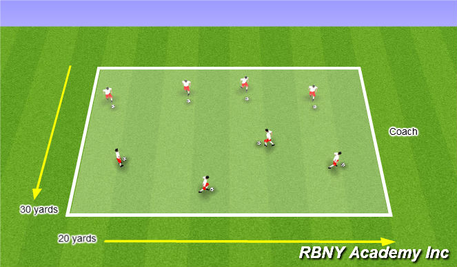 Football/Soccer Session Plan Drill (Colour): Warm-Up
