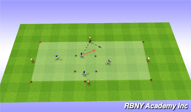Football/Soccer Session Plan Drill (Colour): Warm up