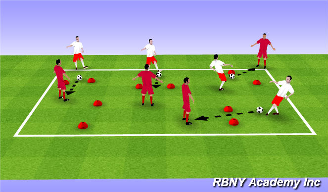 Football/Soccer Session Plan Drill (Colour): Main Theme 1