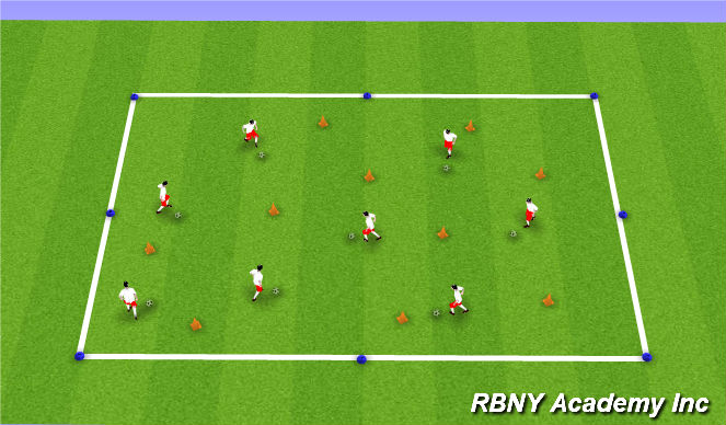 Football/Soccer Session Plan Drill (Colour): Partner Tag