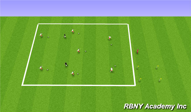 Football/Soccer Session Plan Drill (Colour): Marble Kings