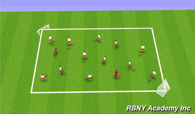 Football/Soccer Session Plan Drill (Colour): Spiderman Tag