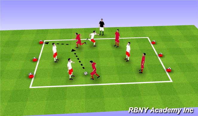 Football/Soccer Session Plan Drill (Colour): Condition Game