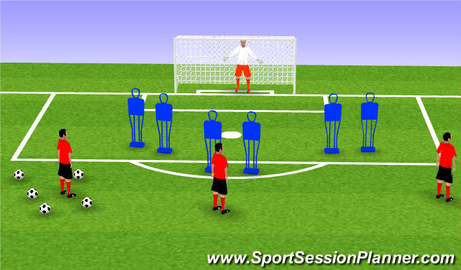 Football/Soccer Session Plan Drill (Colour): outside box