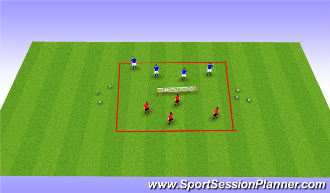 Football/Soccer Session Plan Drill (Colour): Soccr head tennis