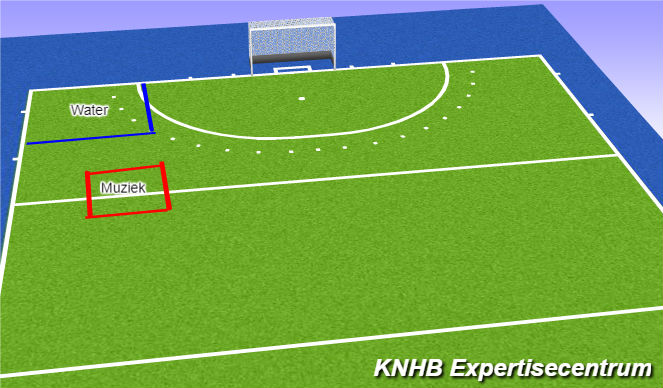 Hockey Session Plan Drill (Colour): Pauze van 10 min met water