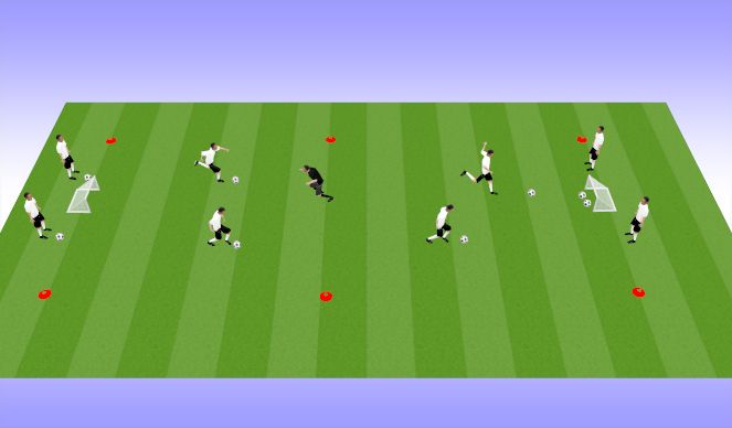 Football/Soccer Session Plan Drill (Colour): 1vCoach