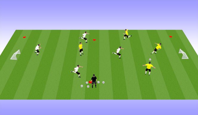 Football/Soccer Session Plan Drill (Colour): 4v4 Game