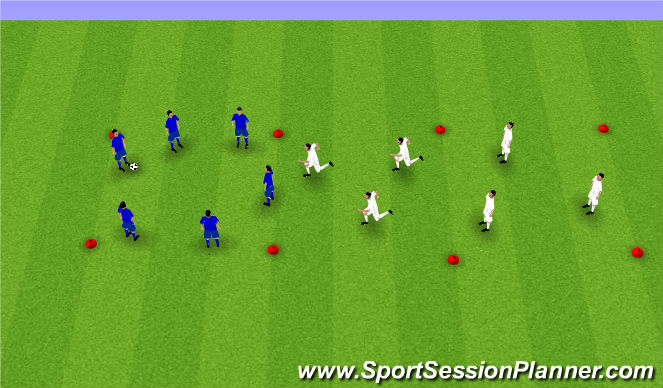 Football/Soccer Session Plan Drill (Colour): Transitional Rondo