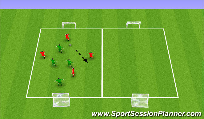 Football/Soccer Session Plan Drill (Colour): Games (20 + 20)