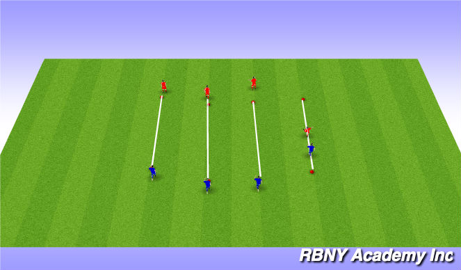 Football/Soccer Session Plan Drill (Colour): Warm up