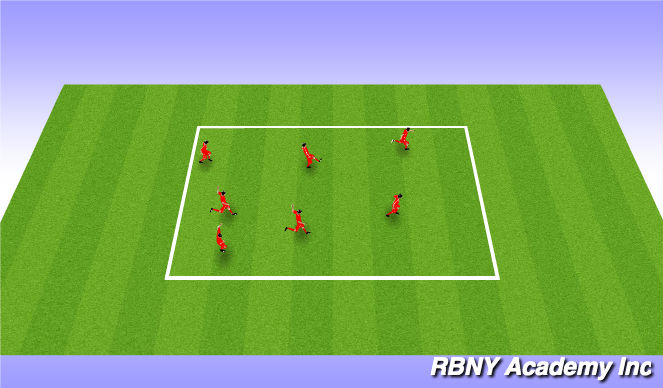 Football/Soccer Session Plan Drill (Colour): Warmup