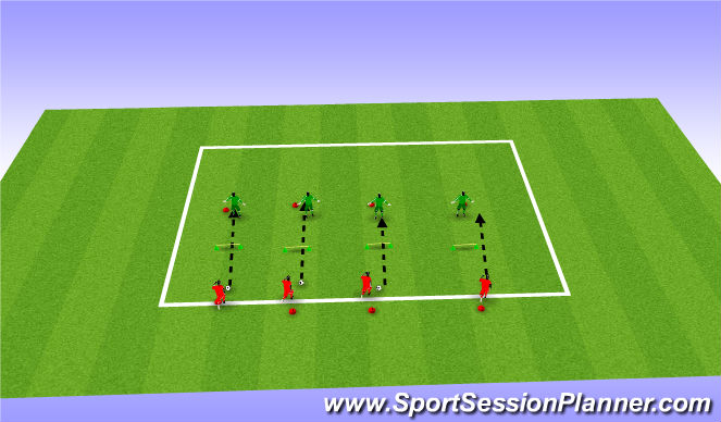 Football/Soccer Session Plan Drill (Colour): Gross Motor Skills and Coordination