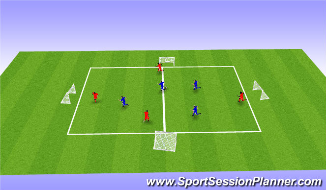 Football/Soccer Session Plan Drill (Colour): Movement and Coordination / Soccer technique “LOVE” the ball