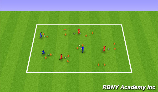 Football/Soccer Session Plan Drill (Colour): Warm Up