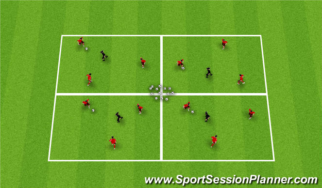 Football/Soccer Session Plan Drill (Colour): Rondo - 3v1