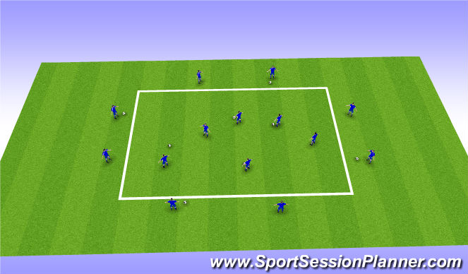 Football/Soccer Session Plan Drill (Colour): P&R Part 1