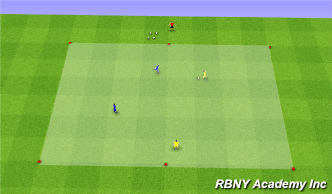 Football/Soccer Session Plan Drill (Colour): Main - 2v2 Line Game