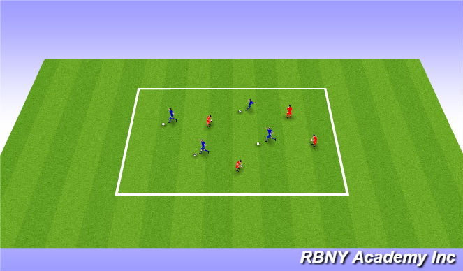 Football/Soccer Session Plan Drill (Colour): Juggling  and SAQ warmup