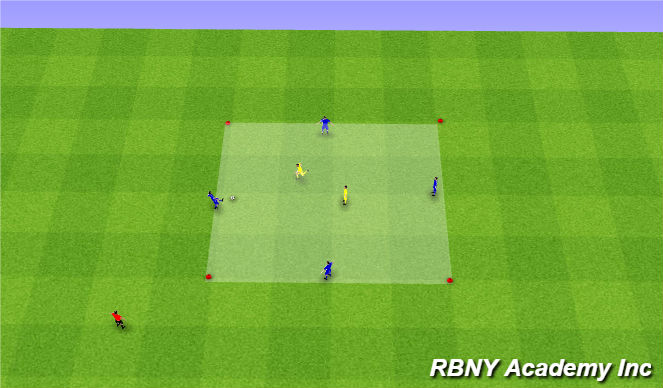 Football/Soccer Session Plan Drill (Colour): Intro - 4v2