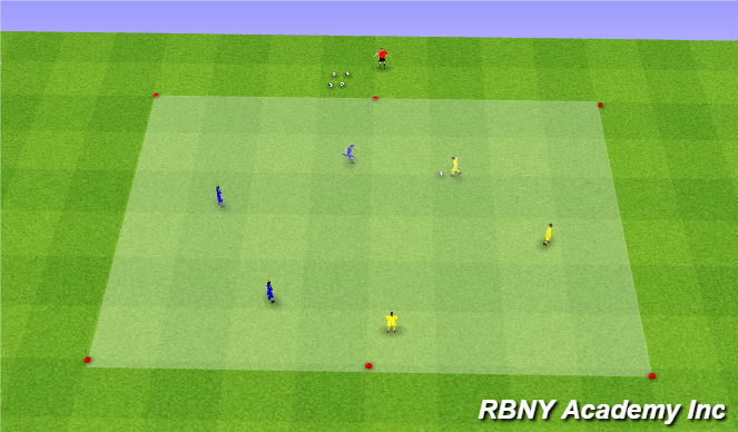 Football/Soccer Session Plan Drill (Colour): Main - 3v3 Line Game