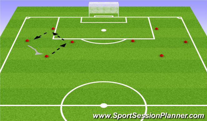 Football/Soccer Session Plan Drill (Colour): Diamond Passing