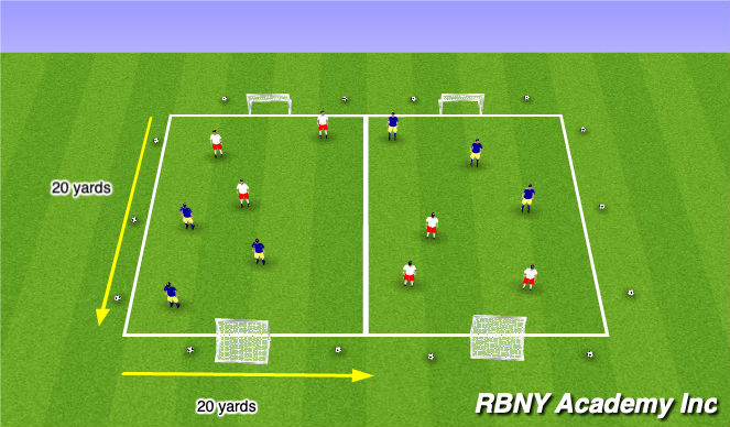 Football/Soccer Session Plan Drill (Colour): Free Play/Scrimmage