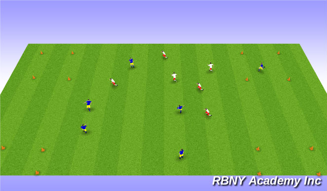 Football/Soccer Session Plan Drill (Colour): Four Box Possession