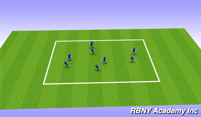 Football/Soccer Session Plan Drill (Colour): Warmup