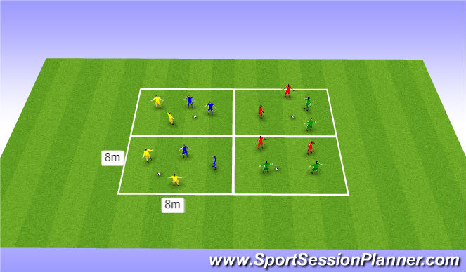 Football/Soccer Session Plan Drill (Colour): Warm Up