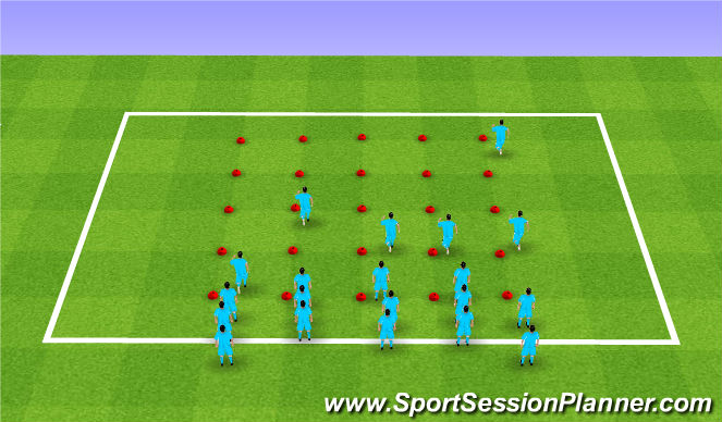 Football/Soccer Session Plan Drill (Colour): Warm Up